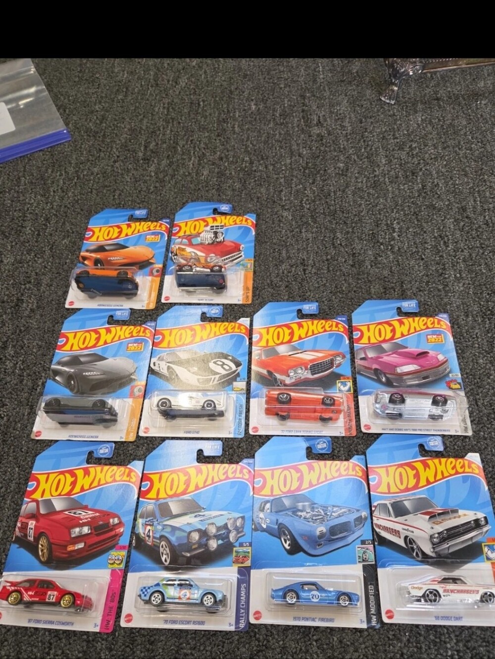 Assorted Blue and Red Toy Car Pack - Brand 10 Cars